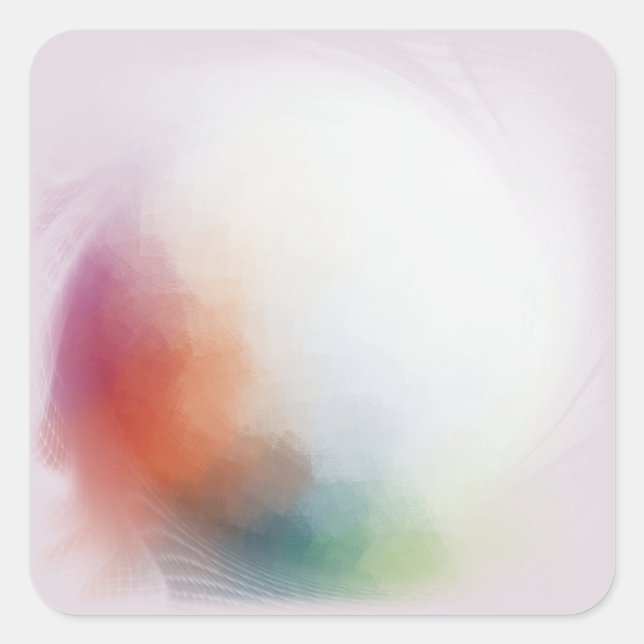 Maßgeschneiderte, moderne Abstrakte Blindvorlage Quadratischer Aufkleber (Vorderseite)