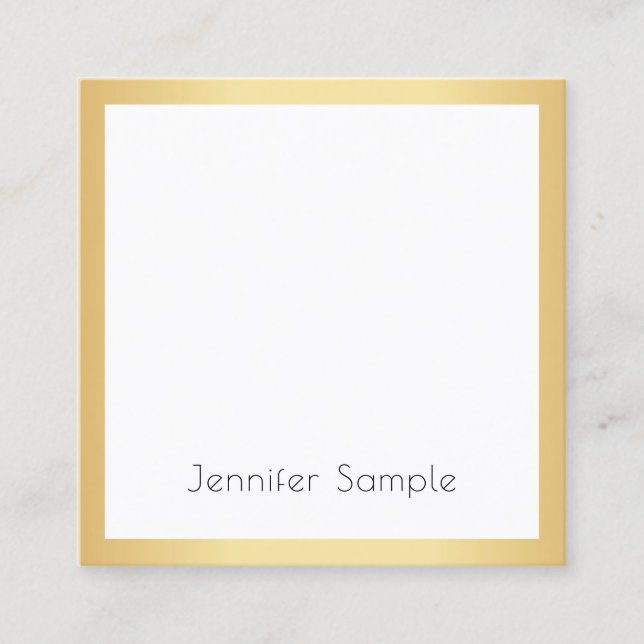 Maßgeschneiderte, moderne Berufliche Elegante Quadratische Visitenkarte (Vorderseite)