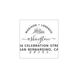 Maßgeschneiderte moderne botanische Namen und Rück Gummistempel