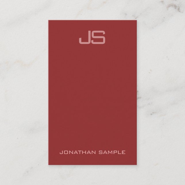 Maßgeschneiderte moderne Elegant Mit Monogramm ver Visitenkarte (Vorderseite)