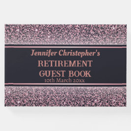 Maßgeschneiderte moderne Elegante Black Rose Golde Gästebuch