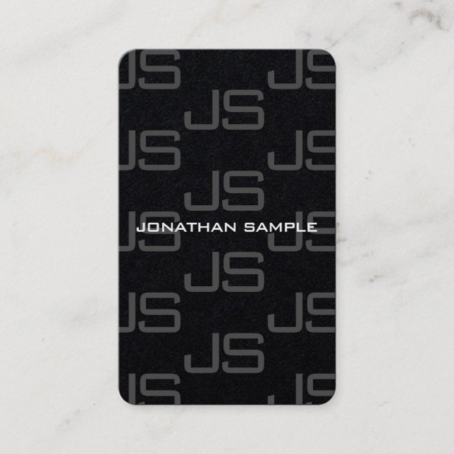 Maßgeschneiderte, moderne, elegante Monogram Luxus Visitenkarte (Vorderseite)