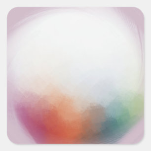 Maßgeschneiderte, moderne Farbvorlage für Abstrakt Quadratischer Aufkleber