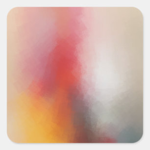 Maßgeschneiderte, moderne Farbvorlage für Abstrakt Quadratischer Aufkleber