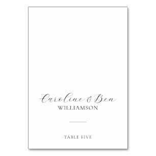 Maßgeschneiderte moderne Minimalistische Schwarz-w Tischnummer