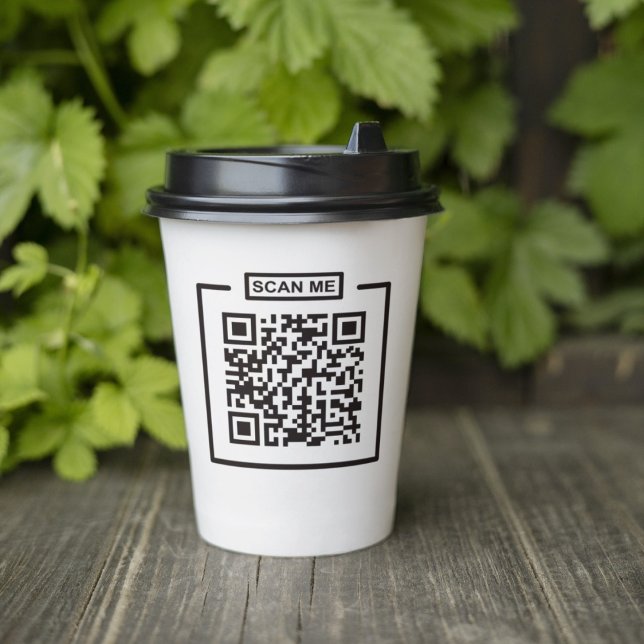 Maßgeschneiderte, moderne QR-Codes für Schwarz und Pappbecher (Von Creator hochgeladen)
