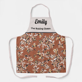 Maßgeschneiderte moderne Schürze mit Blumenmuster