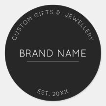 Maßgeschneiderte, moderne schwarze Markenbezeichnu