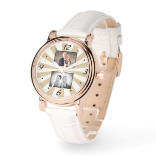 Maßgeschneiderte, moderne Sun Beam 2. FotoCollage Armbanduhr