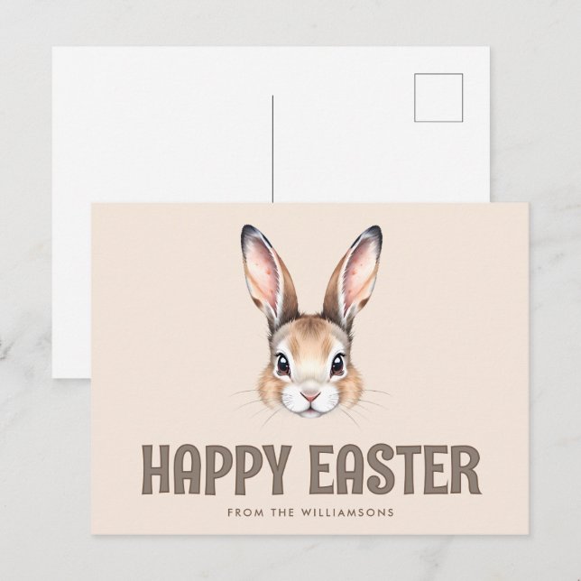 Maßgeschneiderte, moderne Wasserfarbe Niedlich Ost Postkarte (Vorne/Hinten)