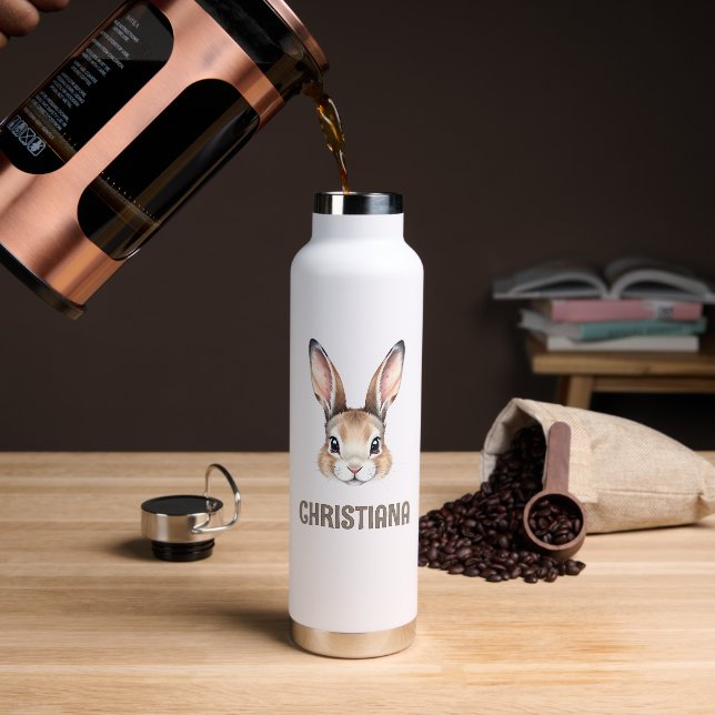 Maßgeschneiderte, moderne Wasserfarbe Niedlich Ost Trinkflasche (Kaffee)