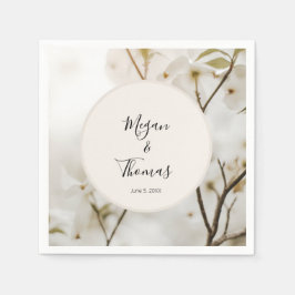 Maßgeschneiderte moderne, weiche, florale Hochzeit Serviette