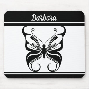Maßgeschneiderte Monochrome-Butterfly-Mousepad Mousepad