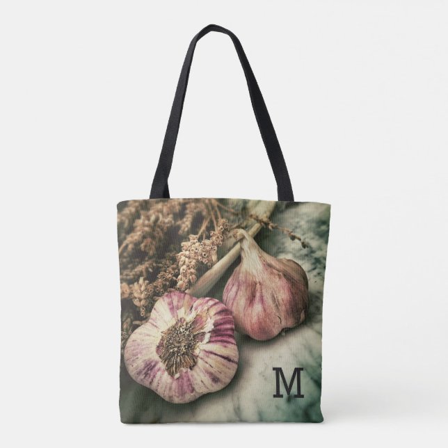 Maßgeschneiderte Monogramm-Beutel für Knoblauch/Fe (Rückseite)