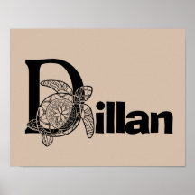 Maßgeschneiderte monogramm Buchstabe D Kinderzimme