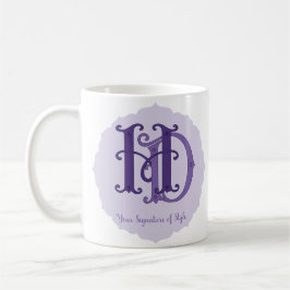 Maßgeschneiderte Monogramm - Geschenkgutscheine fü Kaffeetasse