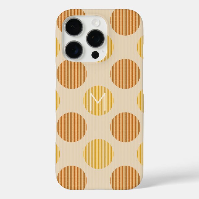 Maßgeschneiderte Monogramm-moderne Kreise Case-Mate iPhone Hülle (Rückseite)