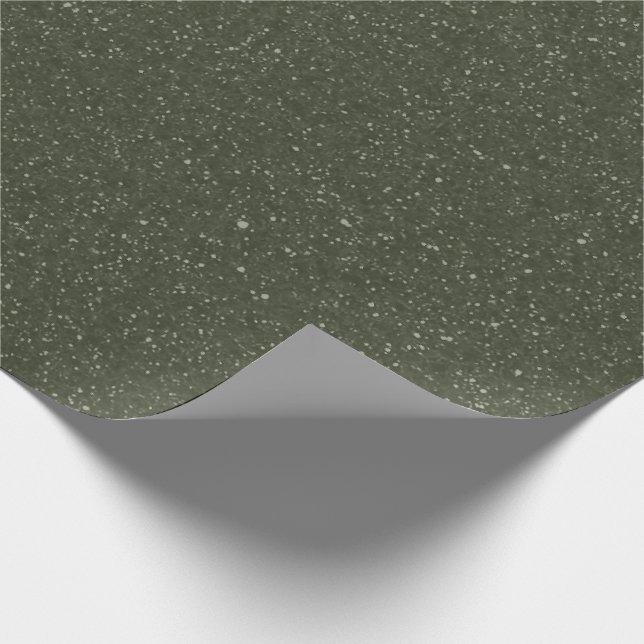 Maßgeschneiderte Moosgrün-Speckling-Wrap Geschenkpapier (Ecke)