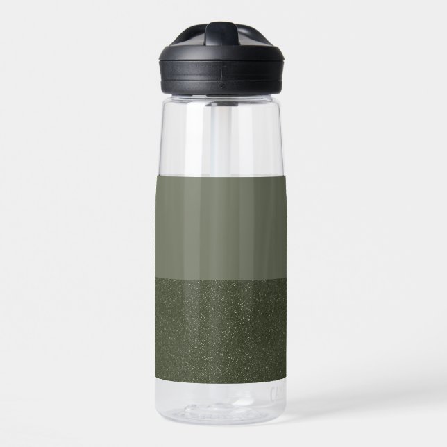 Maßgeschneiderte Moosgrüne Strahlflasche Trinkflasche (Vorne)