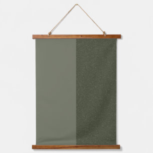 Maßgeschneiderte Moss Green Split Tapestes Wandteppich Mit Holzrahmen