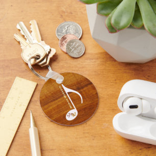 Maßgeschneiderte Musiknote auf Holz Schlüsselanhänger