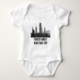 Maßgeschneiderte New Yorker Trip Skyline-Statue de Baby Strampler