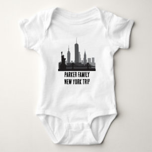 Maßgeschneiderte New Yorker Trip Skyline-Statue de Baby Strampler