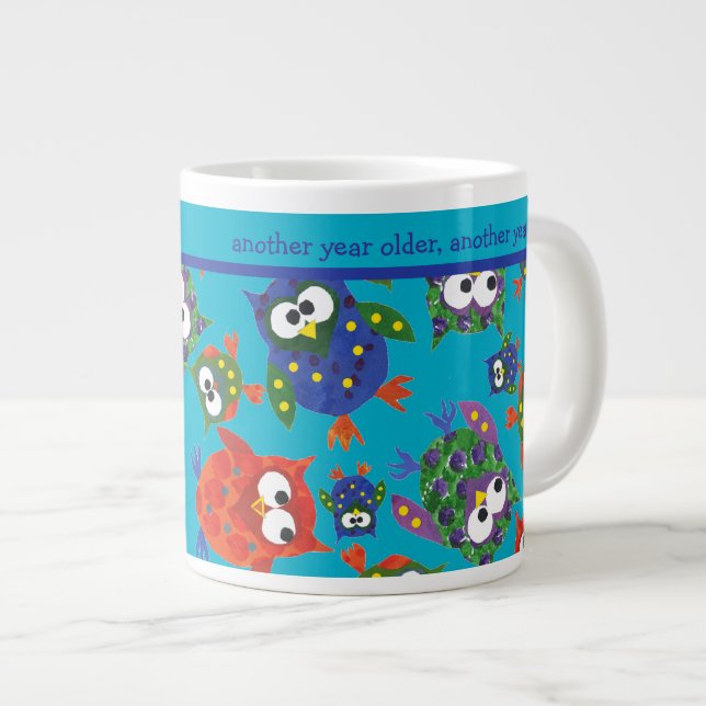 Maßgeschneiderte Niedlich Owls Jumbo-Tasse (Vorderseite Rechts)