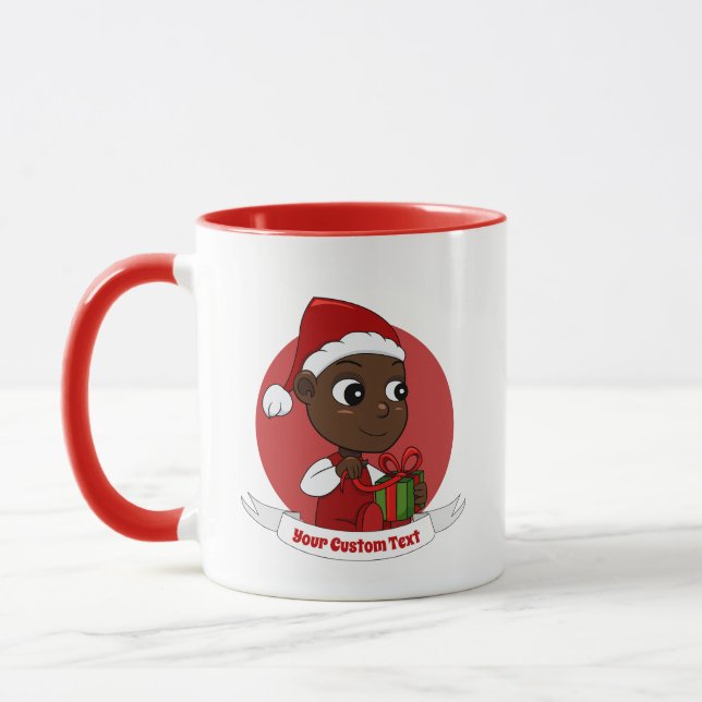 Maßgeschneiderte niedliche Weihnachtsbaby Cartoon  Tasse (Links)