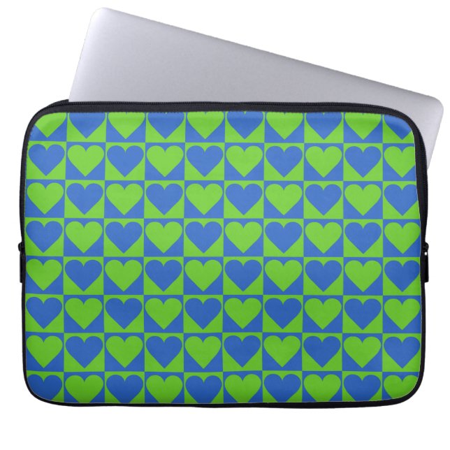 Maßgeschneiderte Notebook-Ärmel für das blaue/Limo Laptopschutzhülle (Vorderseite)