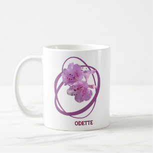 Maßgeschneiderte Odettenbezeichnung monogramm Rosa Kaffeetasse