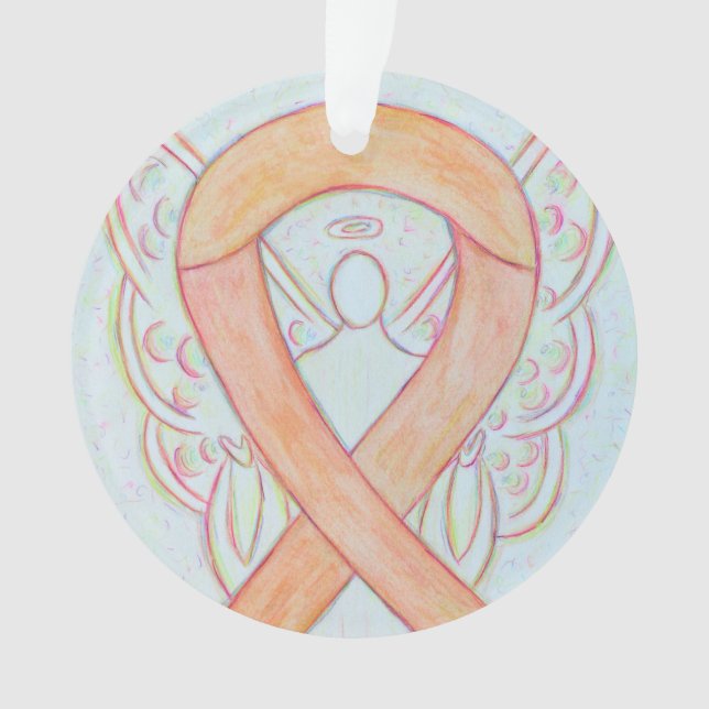 Maßgeschneiderte Ornamente für das Peach Awareness (Vorderseite)