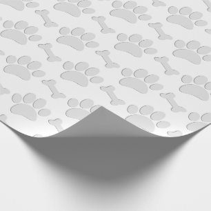 Maßgeschneiderte Paw Prints und Knochen Geschenkpapier