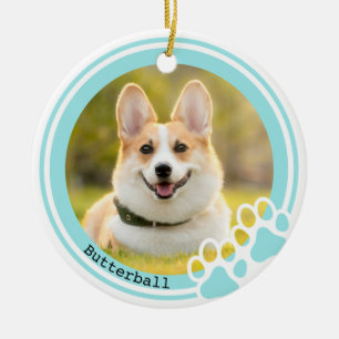 Maßgeschneiderte Pawprint-Stifte Keramik Ornament
