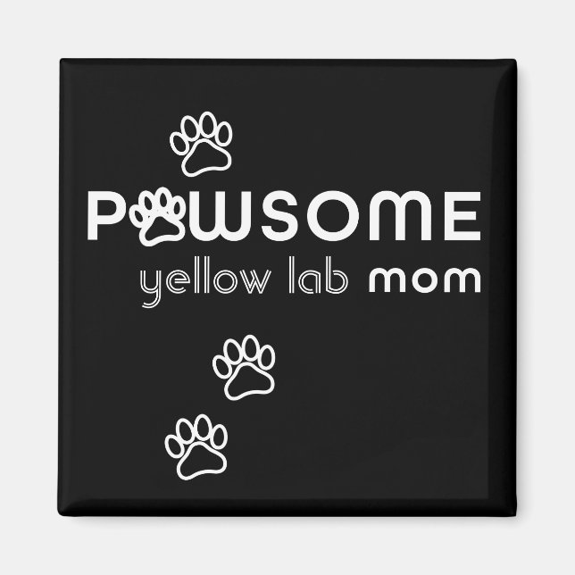 Maßgeschneiderte Pawsome Mama Car Magnet (Vorne)