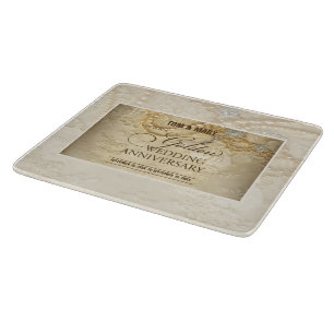 Maßgeschneiderte Perlen zum 50. Hochzeitstag Schneidebrett