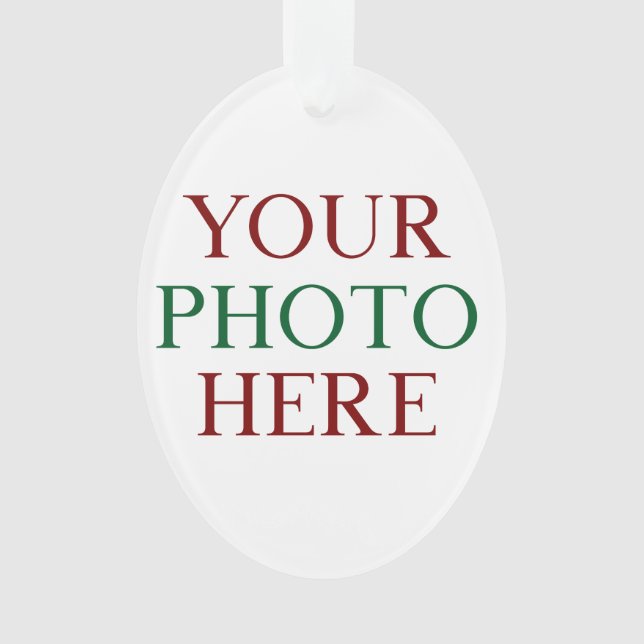 Maßgeschneiderte Personalisierte Foto-Doppelseiten Ornament (Vorderseite)