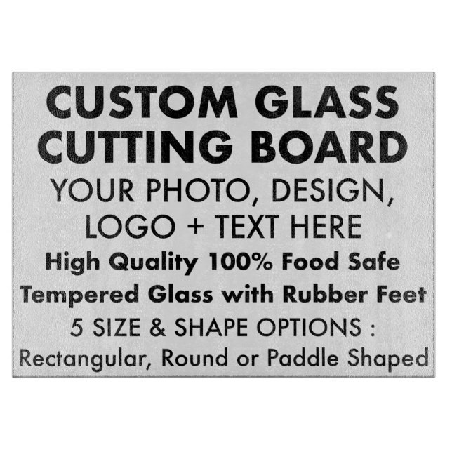Maßgeschneiderte Personalisierte Grossglaszuschnit Schneidebrett (Vorderseite)