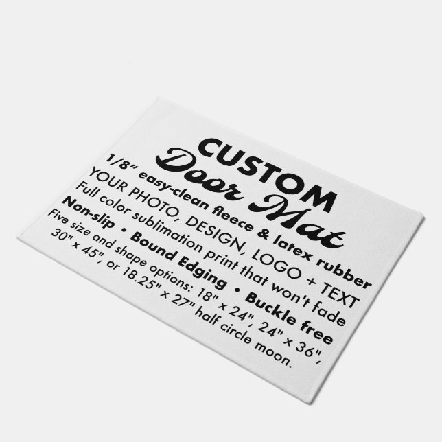 Maßgeschneiderte Personalisierte, leicht saubere D Fußmatte (Schrägansicht)