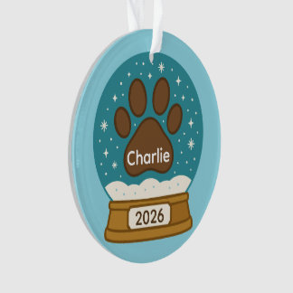 Maßgeschneiderte Pet Print Snow Globe Ornament