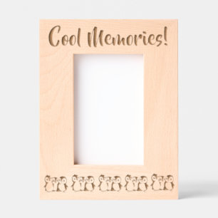 Maßgeschneiderte Pinguine, Coole Erinnerungen, 4 x Geätzte Rahmen