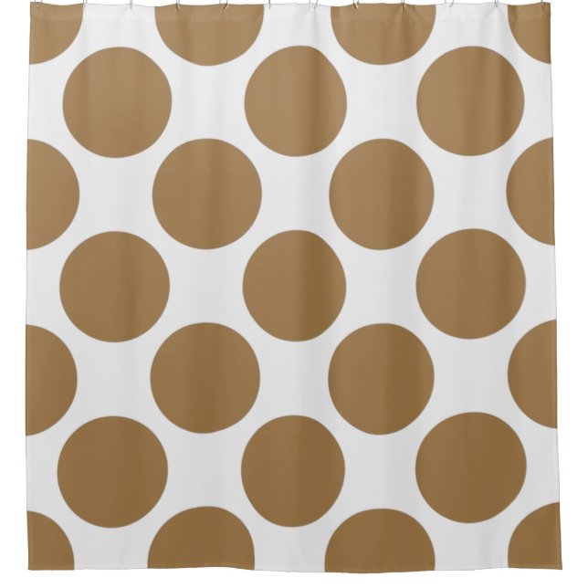 Maßgeschneiderte Polka Dots Muster für jede Farbe  Duschvorhang (Vorderseite)