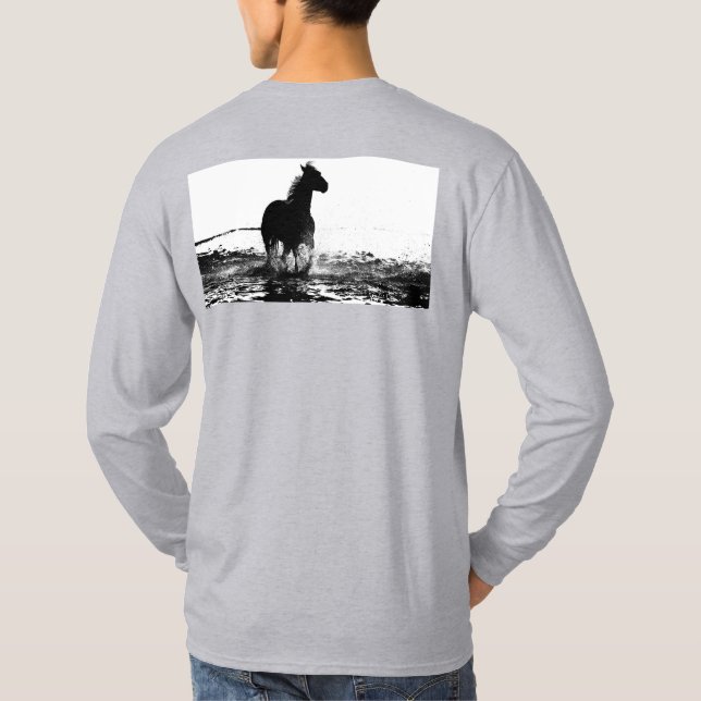 Maßgeschneiderte Pop Art Running Horse Template gr T-Shirt (Rückseite)