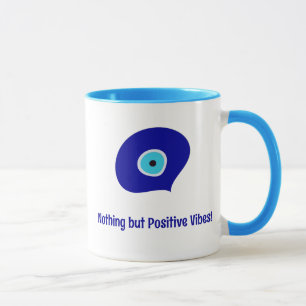 Maßgeschneiderte Positivfarben, blaues Böse, Augen Tasse