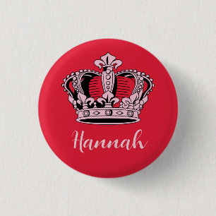 Maßgeschneiderte Prinzessin Queen Crown Button