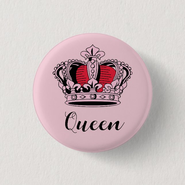 Maßgeschneiderte Prinzessin Queen Crown Button (Vorderseite)