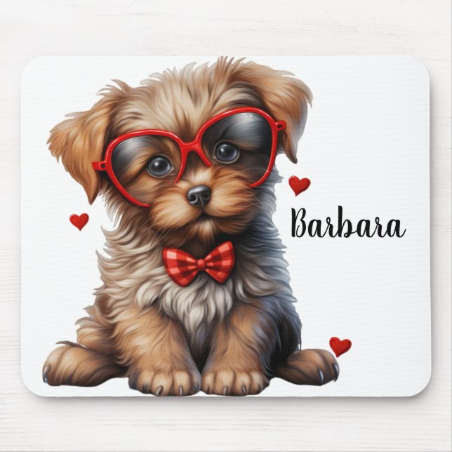 Maßgeschneiderte Puppy-Liebe Mousepad (Vorne)