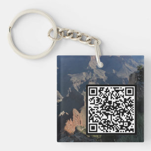 Maßgeschneiderte QR Code Grand Canyon Fotografie Schlüsselanhänger