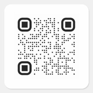 Maßgeschneiderte QR-Code-Sticker Quadratischer Aufkleber