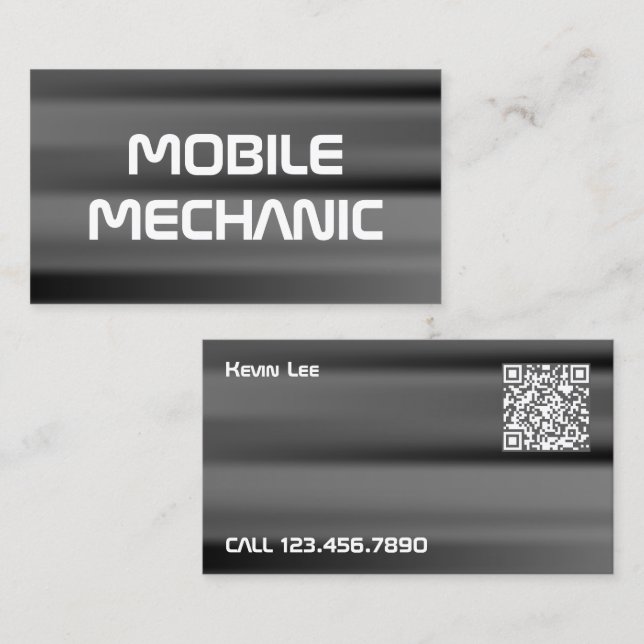 Maßgeschneiderte QR Mobile Mechanic Visitenkarte (Vorne/Hinten)